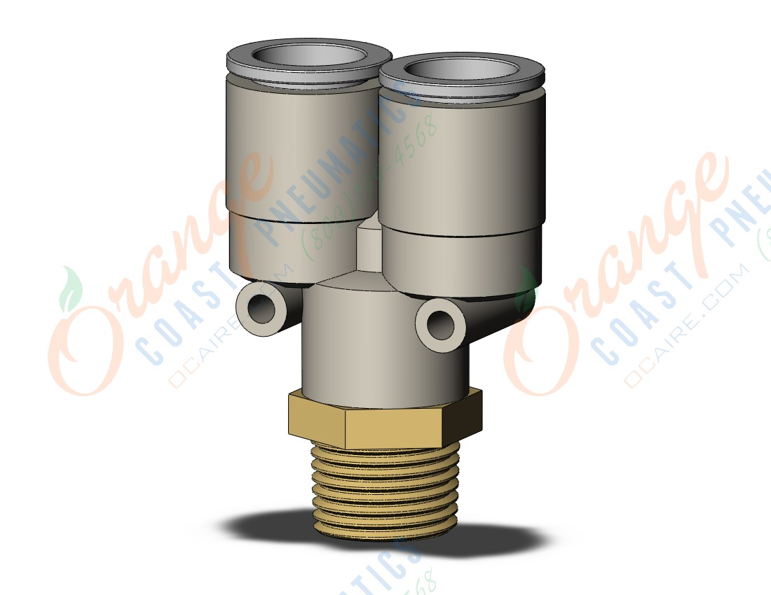 SMC KQ2U16-04A fitting, branch y, KQ2 FITTING (sold in packages of 10; price is per piece)