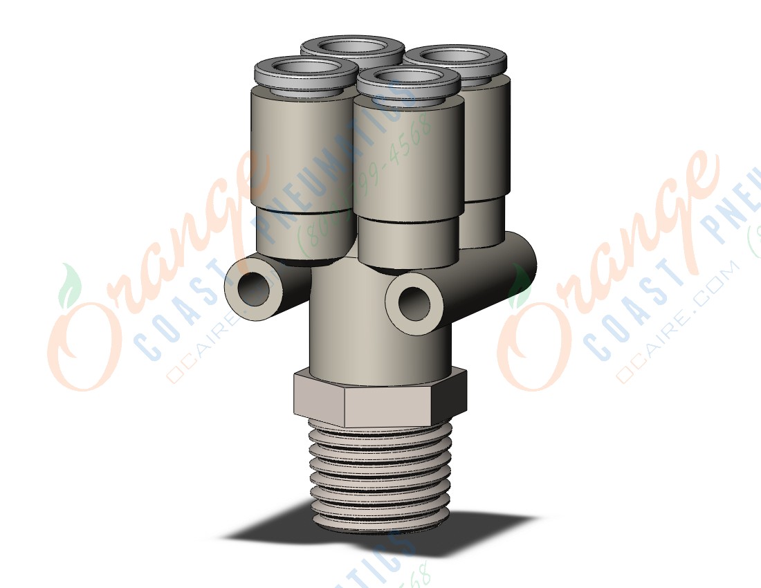 SMC KQ2UD06-02NS fitting, diff dia double union, KQ2 FITTING (sold in packages of 10; price is per piece)