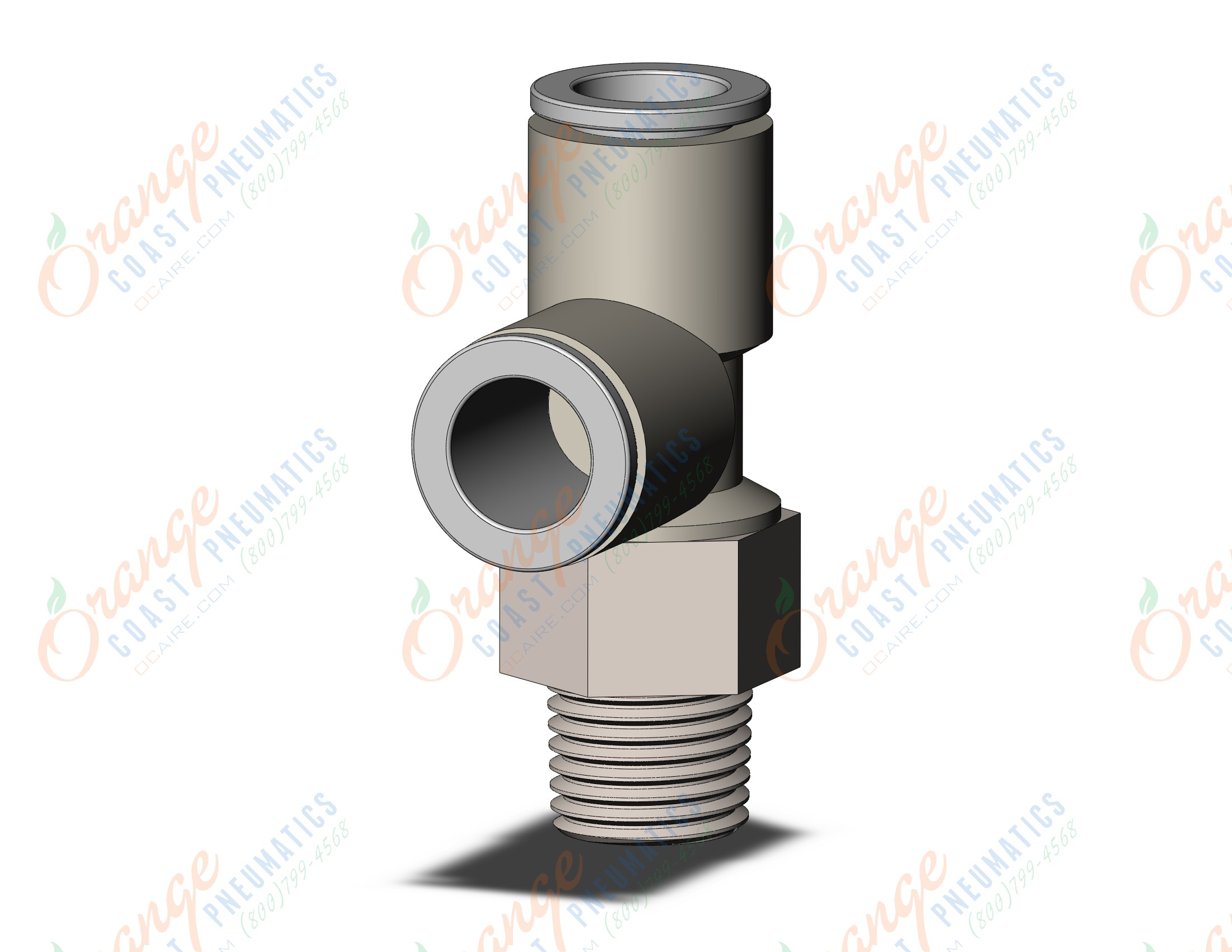 SMC KQ2Y10-02N fitting, male run tee, KQ2 FITTING (sold in packages of 10; price is per piece)