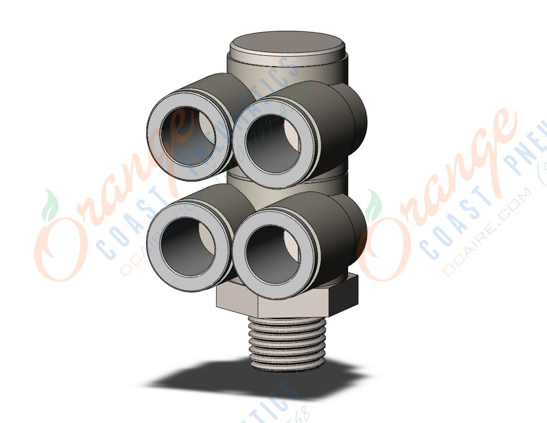 SMC KQ2ZD10-02NS fitting, dble br uni male elbo, KQ2 FITTING (sold in packages of 10; price is per piece)