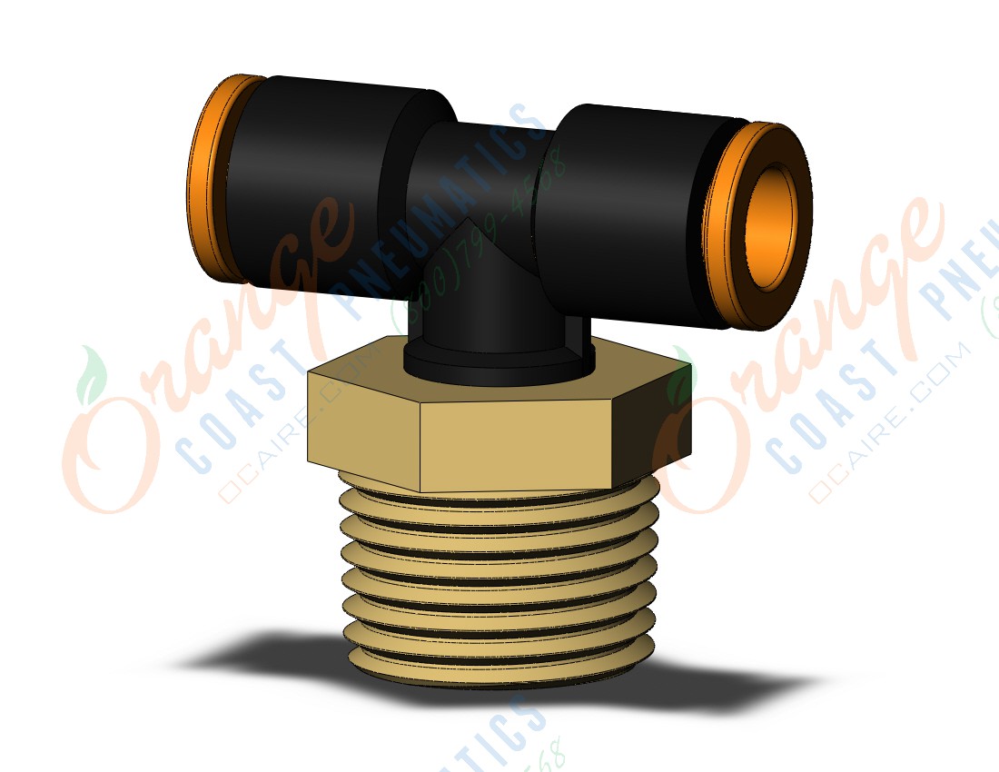 SMC KQ2T07-36AS-X35 fitting, branch tee, KQ2 FITTING (sold in packages of 10; price is per piece)