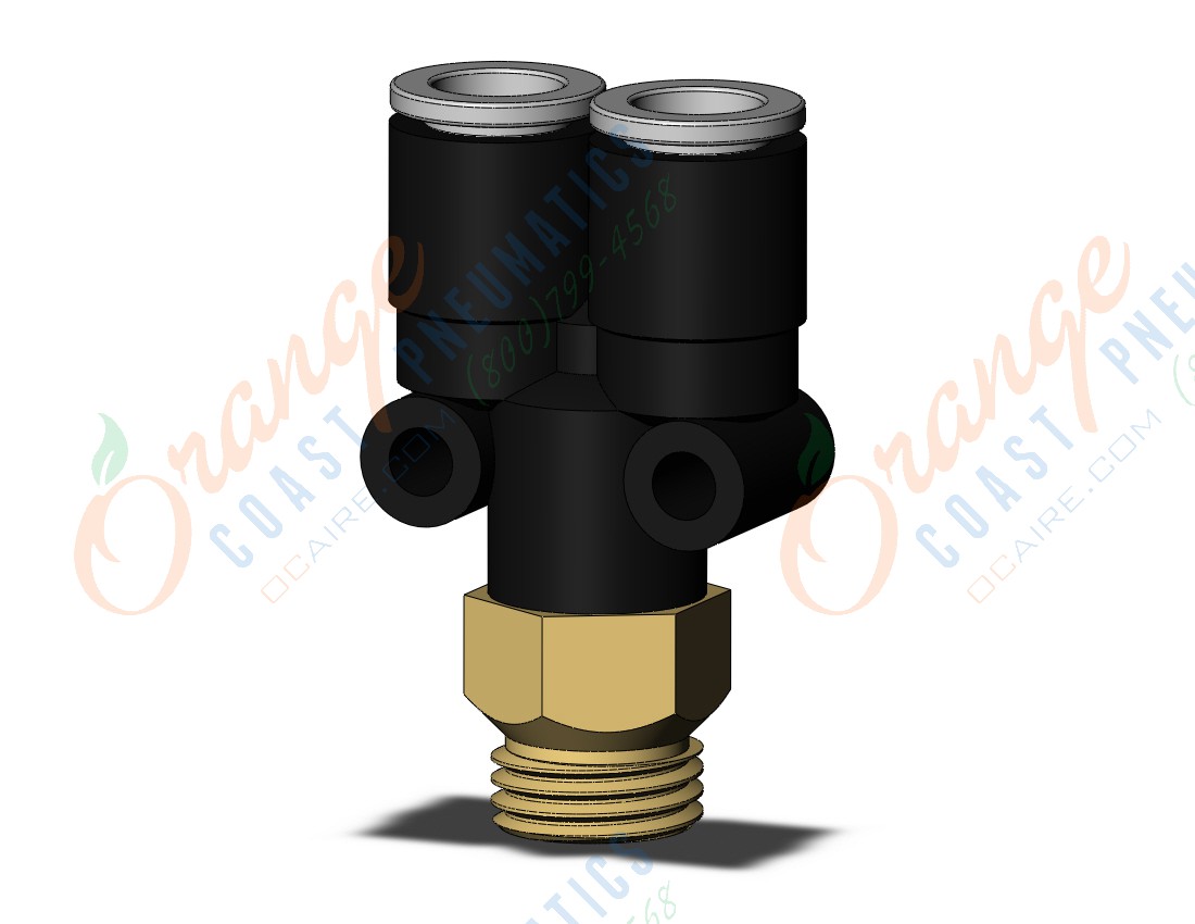 SMC KQ2U08-U02A-X35 fitting, branch y, KQ2(UNI) ONE TOUCH UNIFIT (sold in packages of 10; price is per piece)