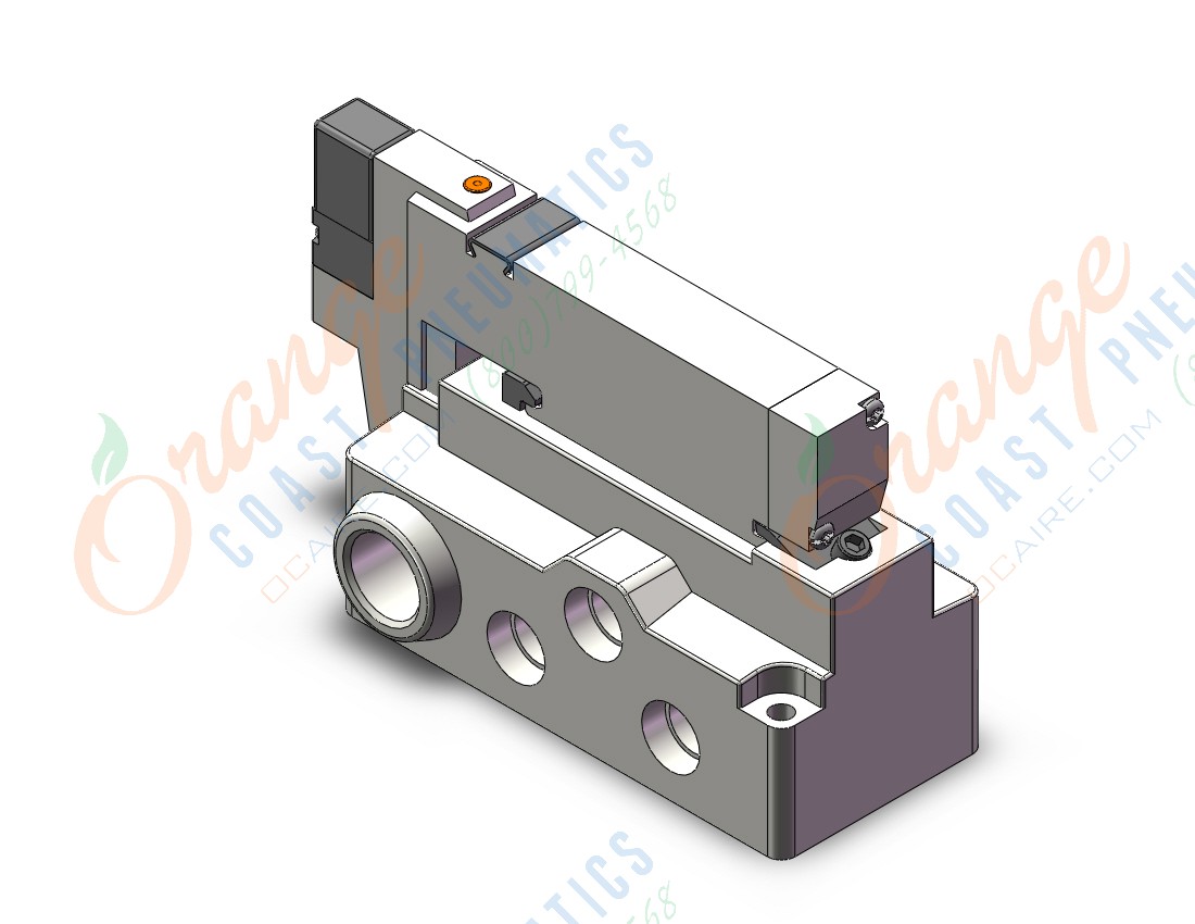 SMC VQ2100N-5W1-02 valve, sgl sol, plug-in, ip65, VQ2 SOL VALVE 4 WAY