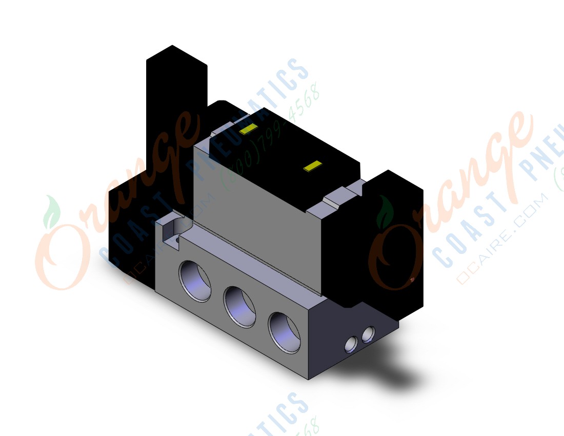 SMC VFS5300-5FZ-06N valve dbl plugin base mount, VFS5000 SOL VALVE 4/5 PORT
