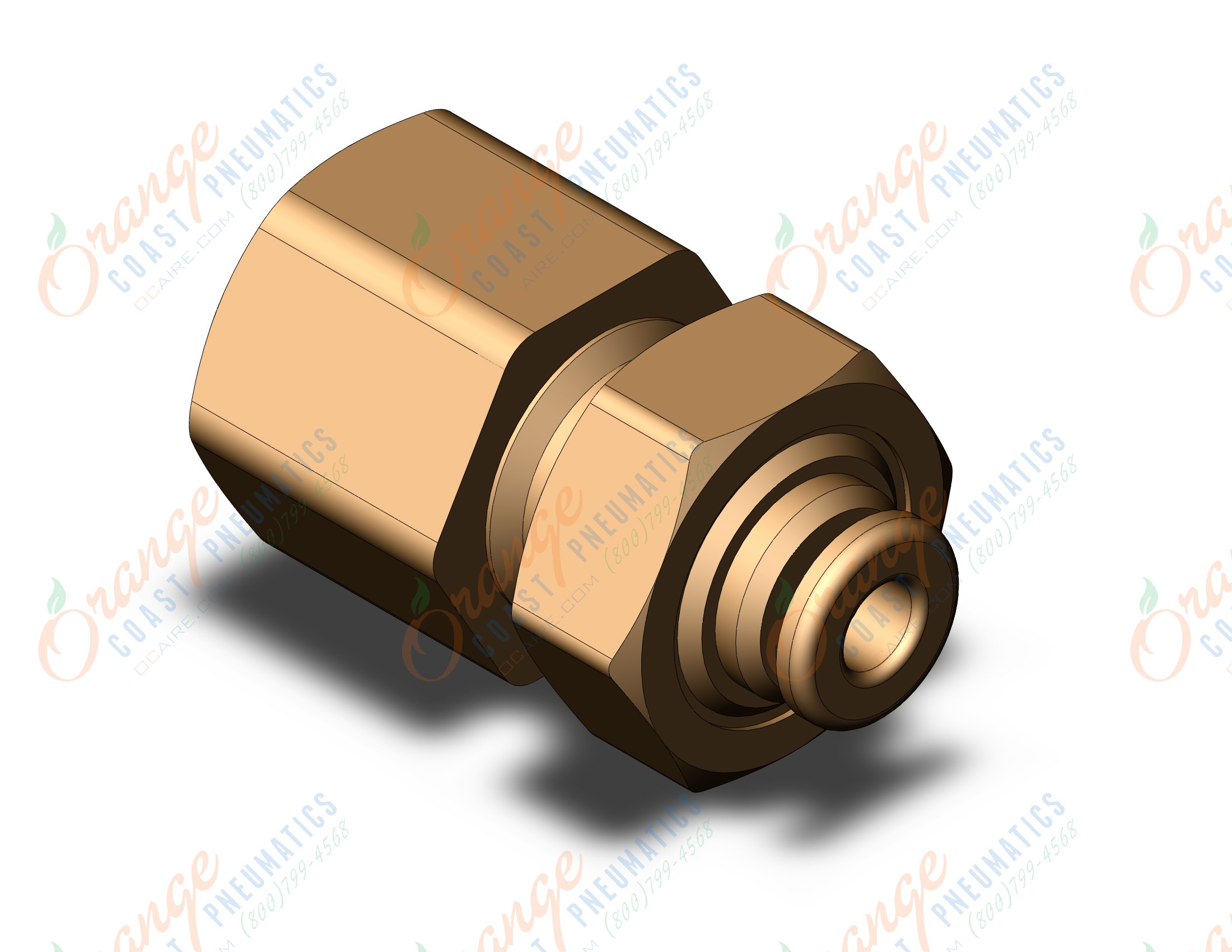 SMC KV2E03-35 fitting, bulkhead connector, KV2 FITTING (sold in packages of 10; price is per piece)