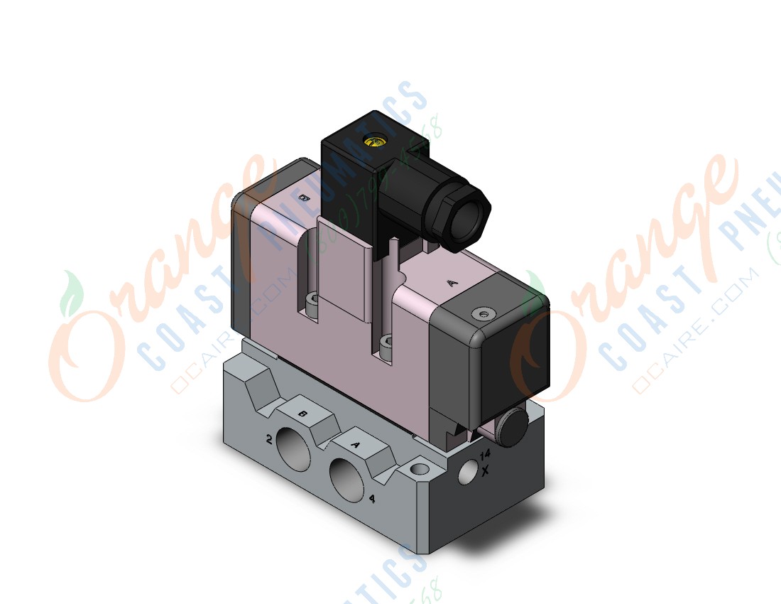 SMC VQ7-6-FG-S-3NA03T vs7-6 base mt 3/8, VS7-6 SOL VALVE 4/5 PORT