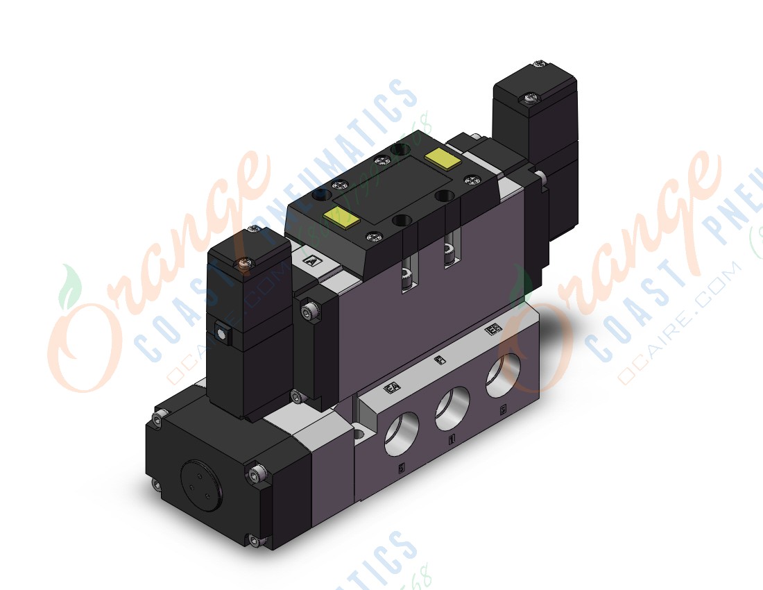 SMC VFR5300-3FZ-04T valve dbl plugin base mount, VFR5000 SOL VALVE 4/5 PORT