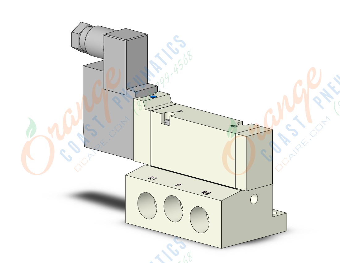 SMC VQZ3151-5YZ1-02T-Q valve, base mount, din (dc), VQZ3000 VALVE, SOL 4/5-PORT***