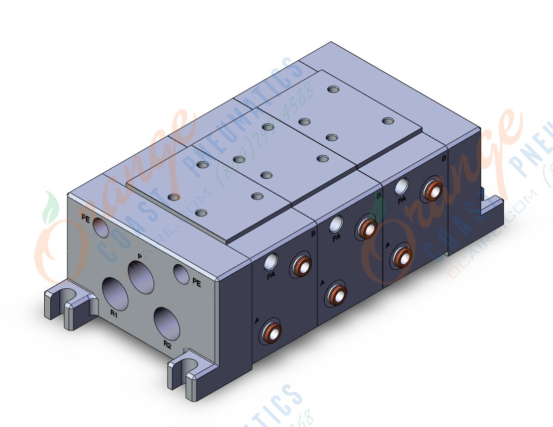 SMC VV713-C6R-03D vv7* base mt 3/8, VV7* MANIFOLD ISO SERIES