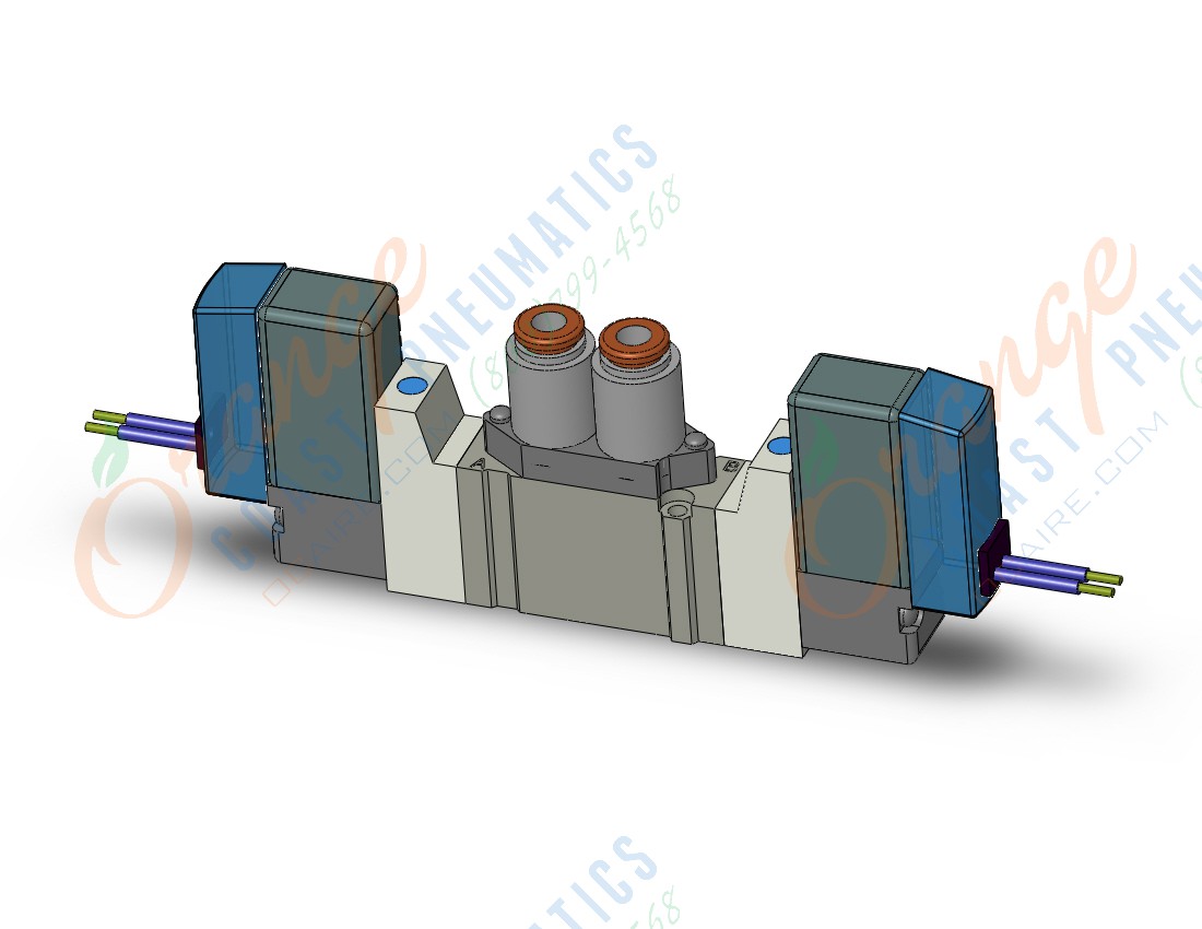 SMC SY3220-3GZ-C4 valve, dbl sol, body pt (ac), SY3000 SOL/VALVE, RUBBER SEAL***