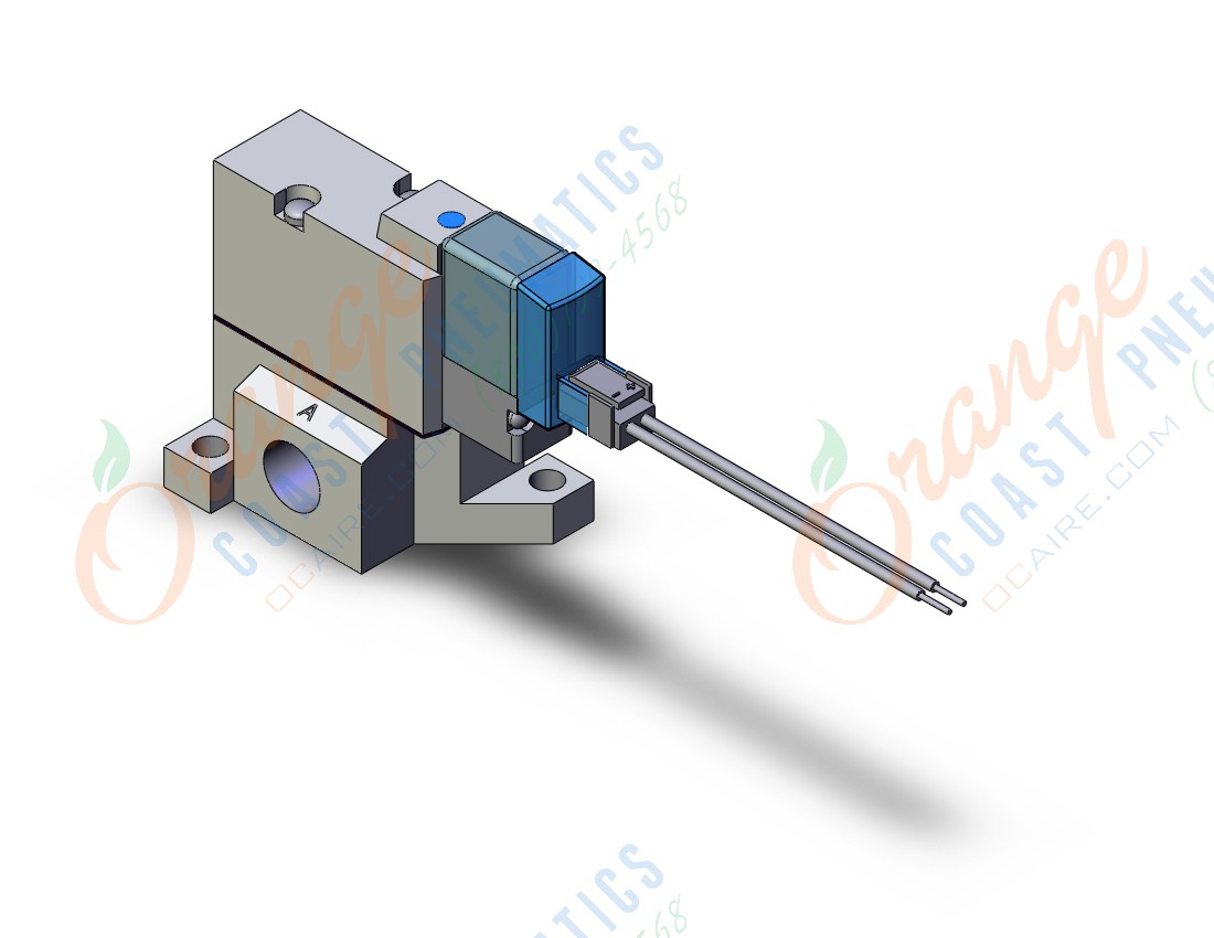 SMC SYJ514-5LU-01T valve, sol, base mt (dc), SYJ500 SOLENOID VALVE 3/PORT***