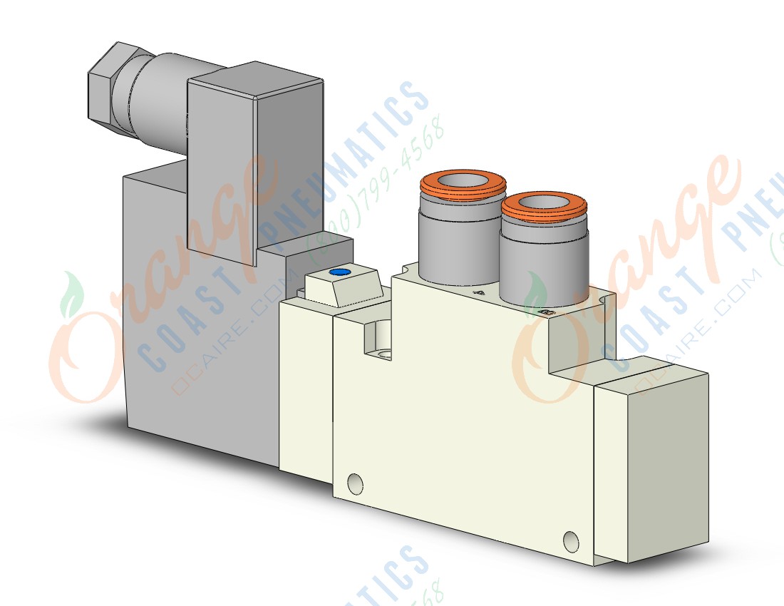 SMC VQZ3120R-5Y1-C8 valve, body ported, din (dc), VQZ3000 VALVE, SOL 4/5-PORT***