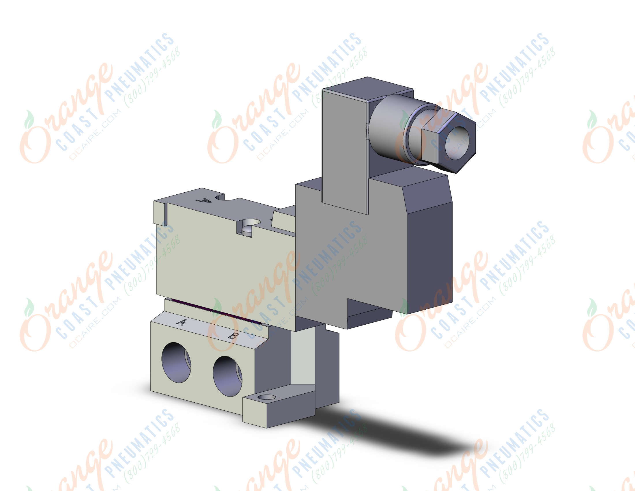 SMC SYJ5140-6DZ-01T valve, sgl sol, base mt, SYJ5000 SOLENOID VALVE 5/PORT***