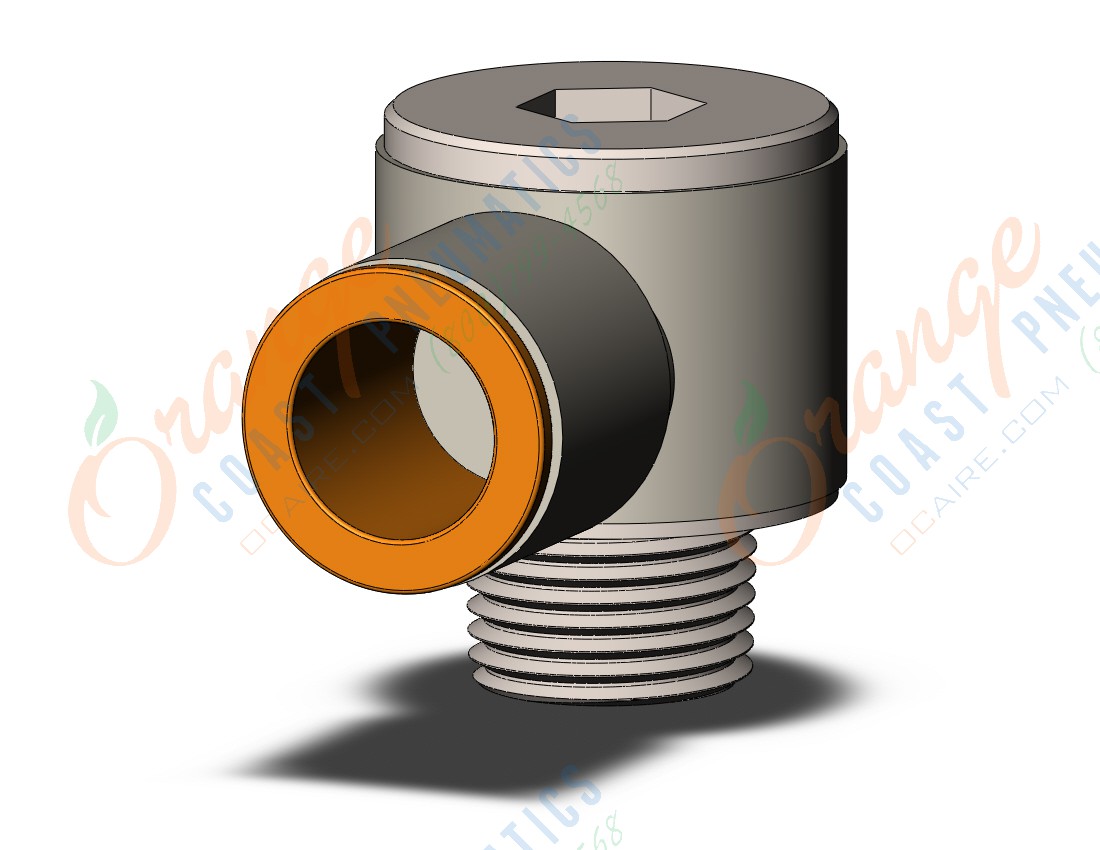 SMC KQ2VS13-36NS ftg, hex skt head univ m elbow, KQ2 FITTING (sold in packages of 10; price is per piece)