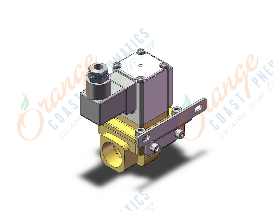 SMC VXZ252HGBXB valve,water,size 5,nc,brass, VXD/VXZ 2-WAY MEDIA VALVE