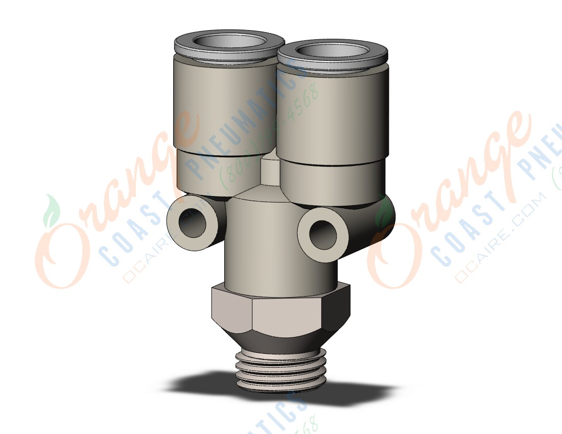 SMC KQ2U10-U02N fitting, branch y, KQ2(UNI) ONE TOUCH UNIFIT (sold in packages of 10; price is per piece)