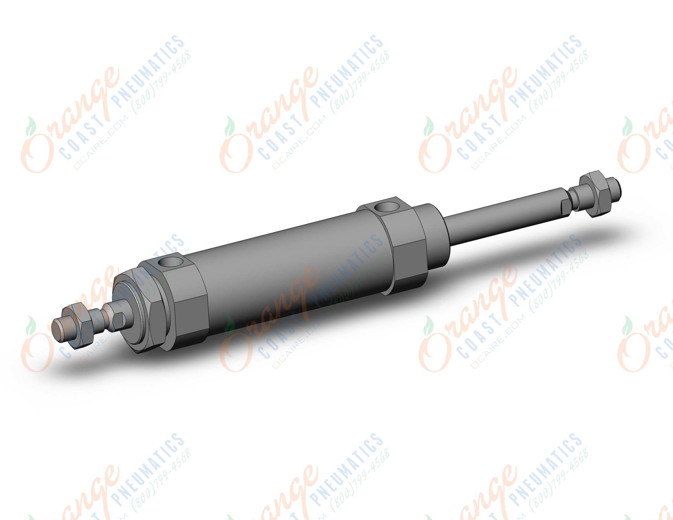 SMC CDM2WB32-50Z cyl, rnd body, dbl rod, sw cap, CM2/CM3 ROUND BODY CYLINDER***