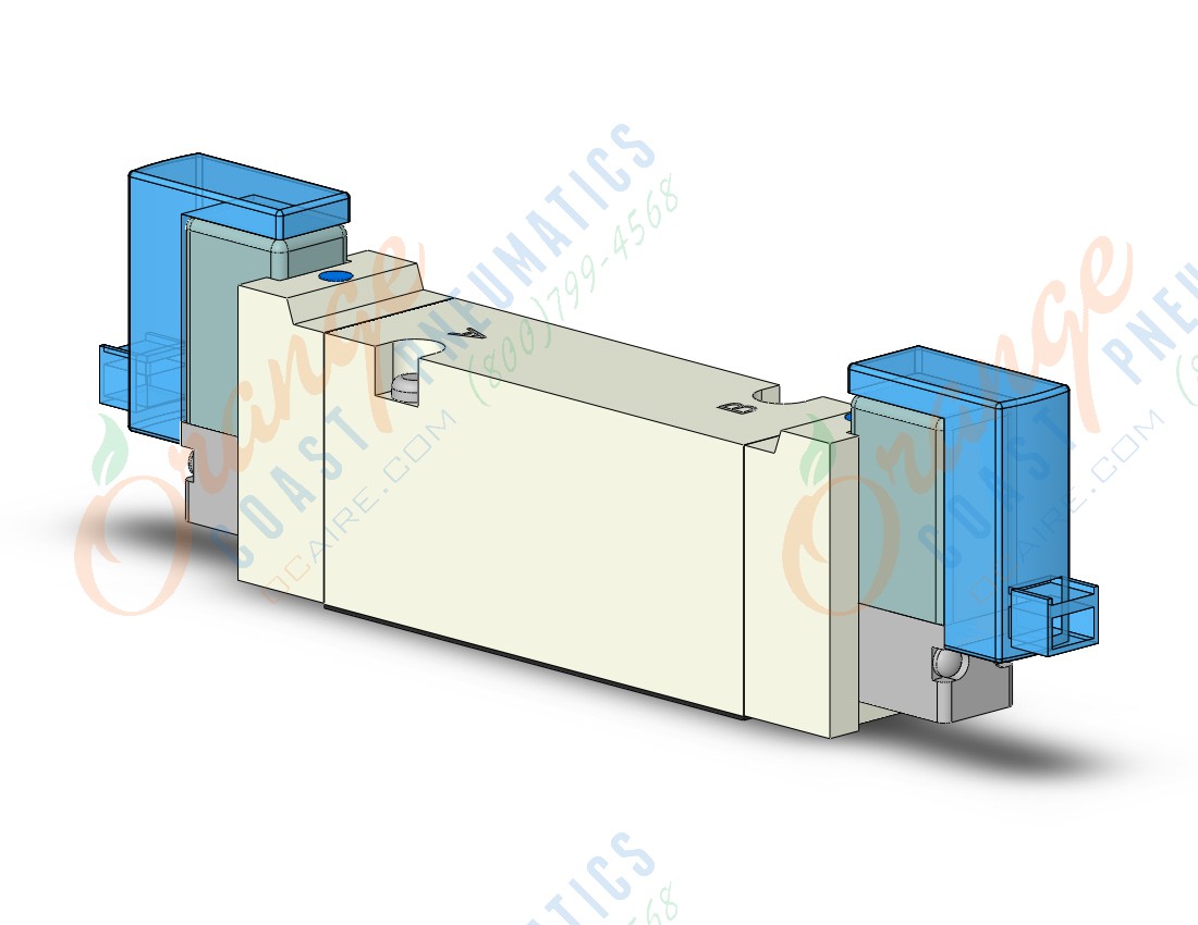 SMC VQZ3251-3LO1 valve, base mount (ac), VQZ3000 VALVE, SOL 4/5-PORT***