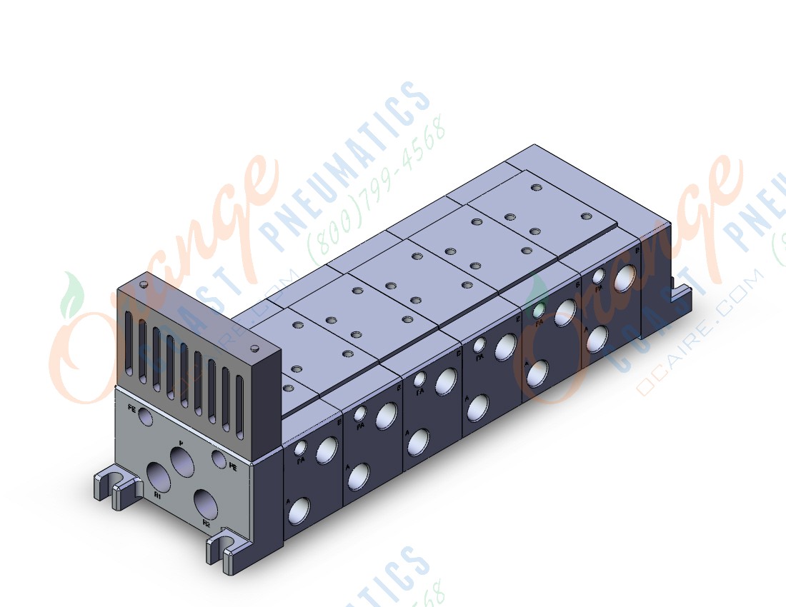 SMC VV716-03RT-03DTSB mfld, iso size 1, VV7* MANIFOLD ISO SERIES