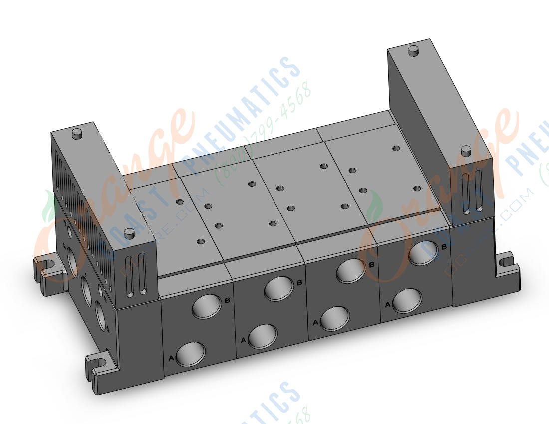 SMC VV724-04RT-04BTSB mfld, iso size 2, VV7* MANIFOLD ISO SERIES