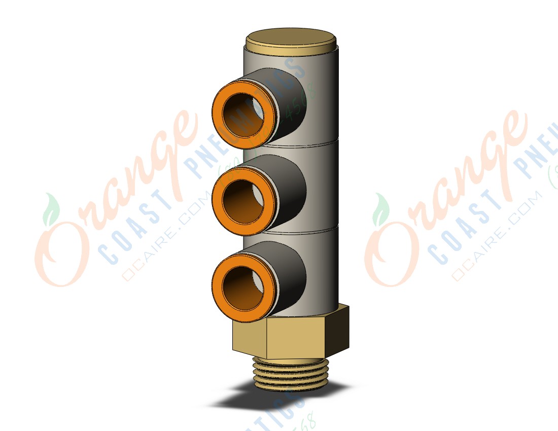 SMC KQ2VT11-36AP fitting, tple uni male elbow, KQ2 FITTING (sold in packages of 10; price is per piece)