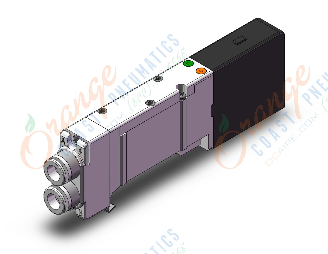 SMC SQ2231DNR-51-C8-Q valve, dbl, plug-in, dbl sol, SQ2000 VALVE, SOL 4-WAY