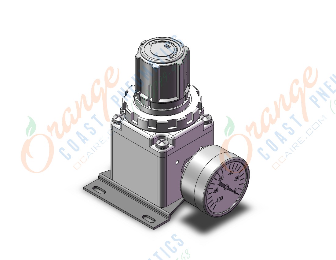 SMC IRV20A-C06LG vacuum regulator, single side, IRV VACUUM REGULATOR