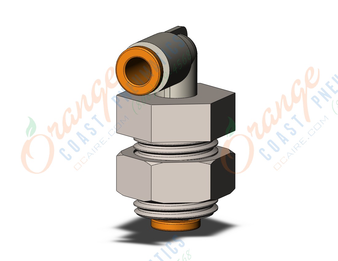 SMC KQ2LE05-00N fitting, bulkhead conn elbow, KQ2 FITTING (sold in packages of 10; price is per piece)