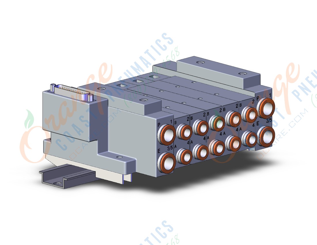SMC SS5V3-10FD1-05B-C8-D mfld, plug-in, d-sub connector, SS5V3 MANIFOLD SV3000