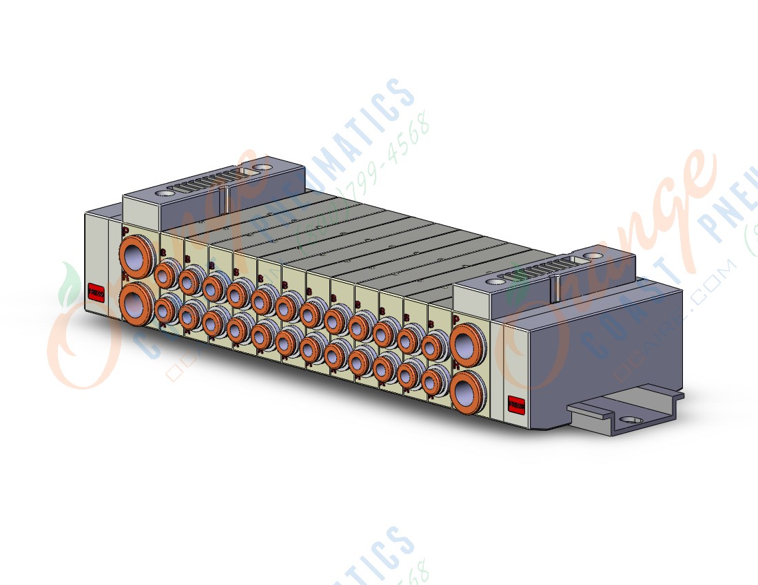 SMC SS5Y3-45-12BS-N3 mfld, din rail mt, sy3000, SS5Y3MANIFOLD SY3000