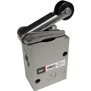 SMC VM220-02-33A-B mech valve, VM (VFM/VZM) MECHANICAL VALVE - Orange