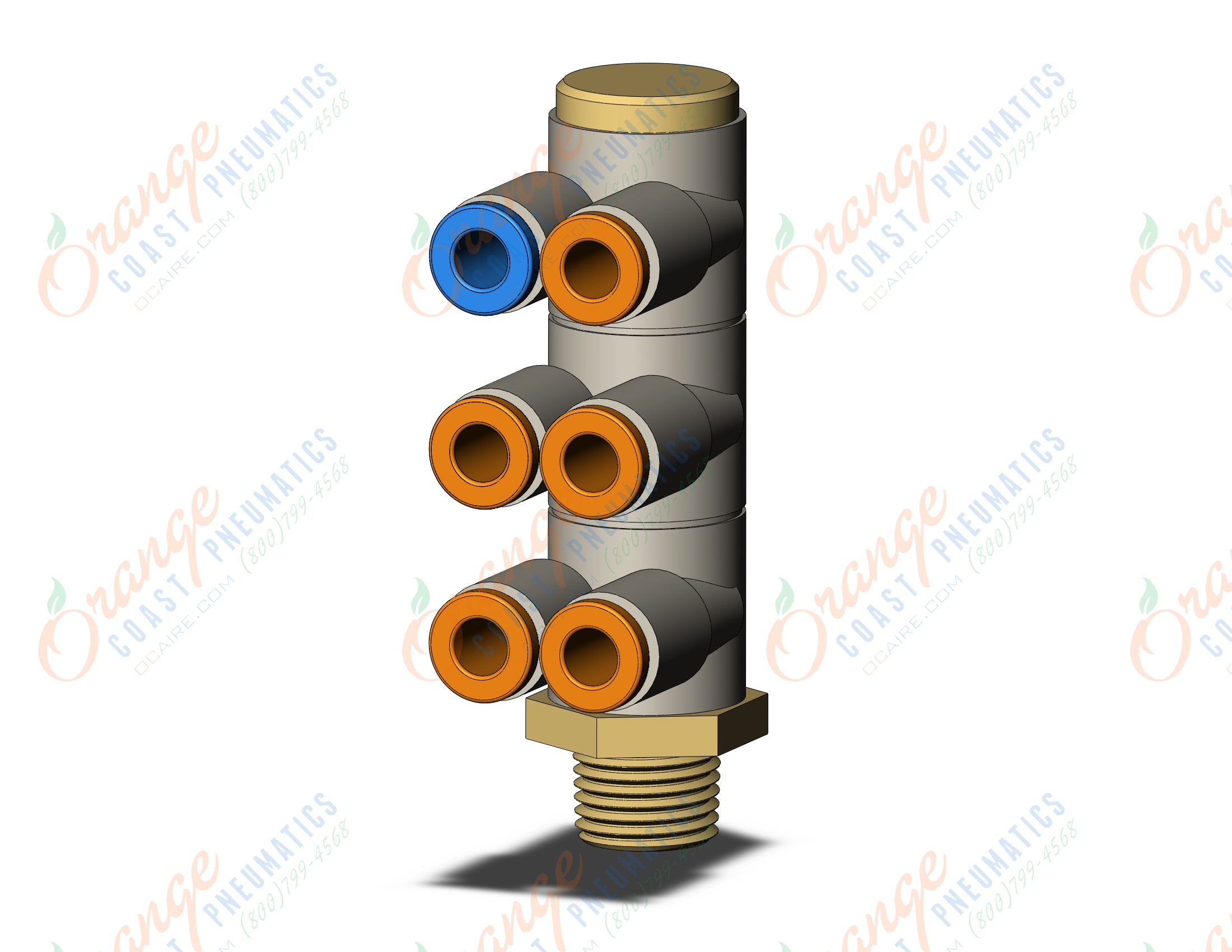 SMC KQ2ZT03-34A fitting, tple br uni male elbo, KQ2 FITTING (sold in packages of 10; price is per piece)