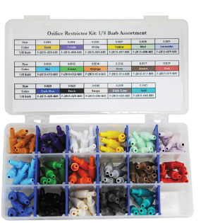 1/8 Barb Assortment Orifice Restrictor Kit