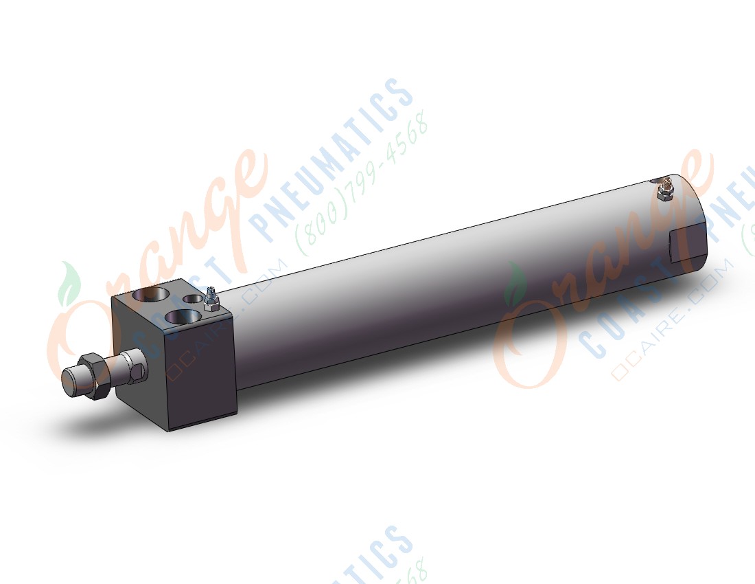 SMC CG1RA40-200Z cyl, air, block mt, CG/CG3 ROUND BODY CYLINDER