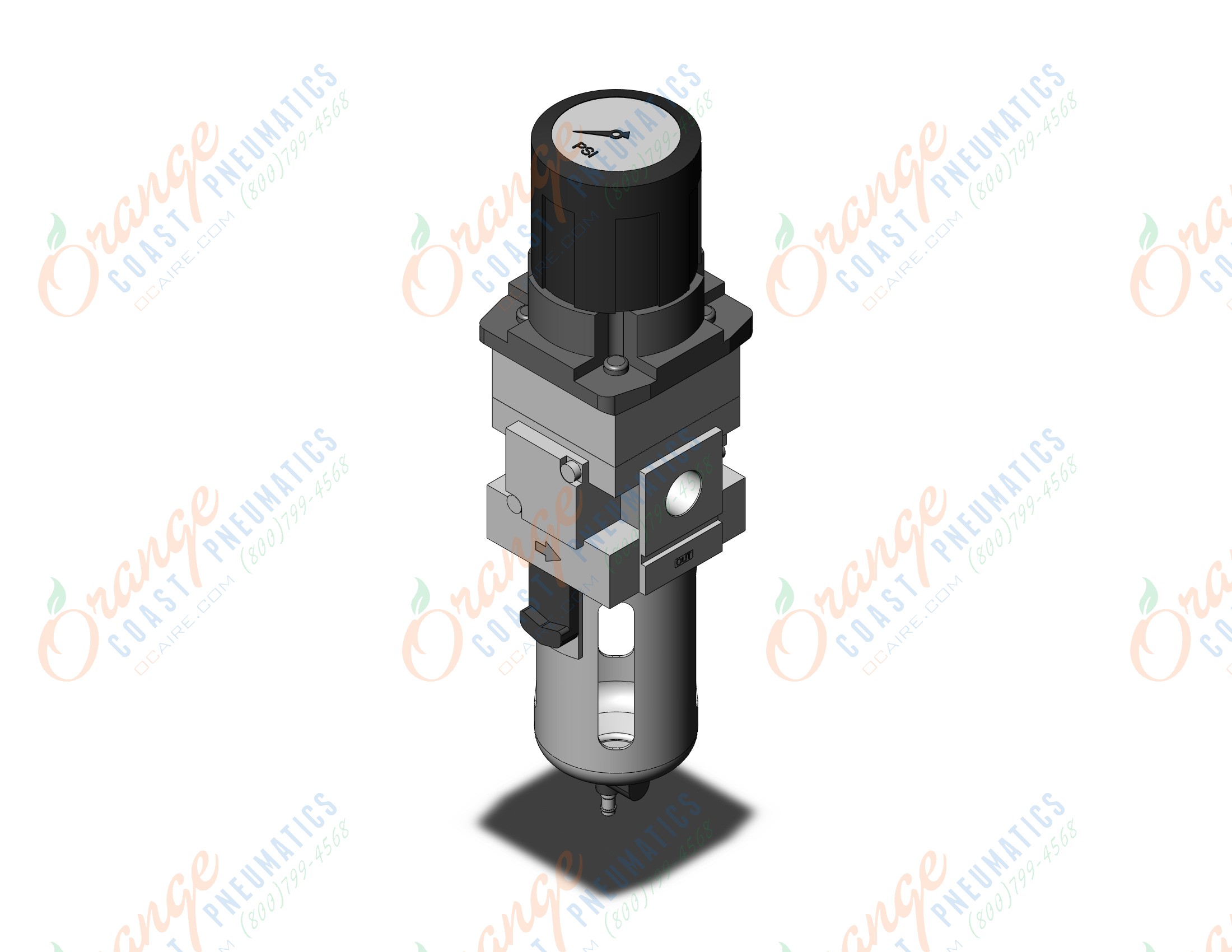SMC AWG30-N02G1-WZ filter regulator w/gauge, AWG MASS PRO