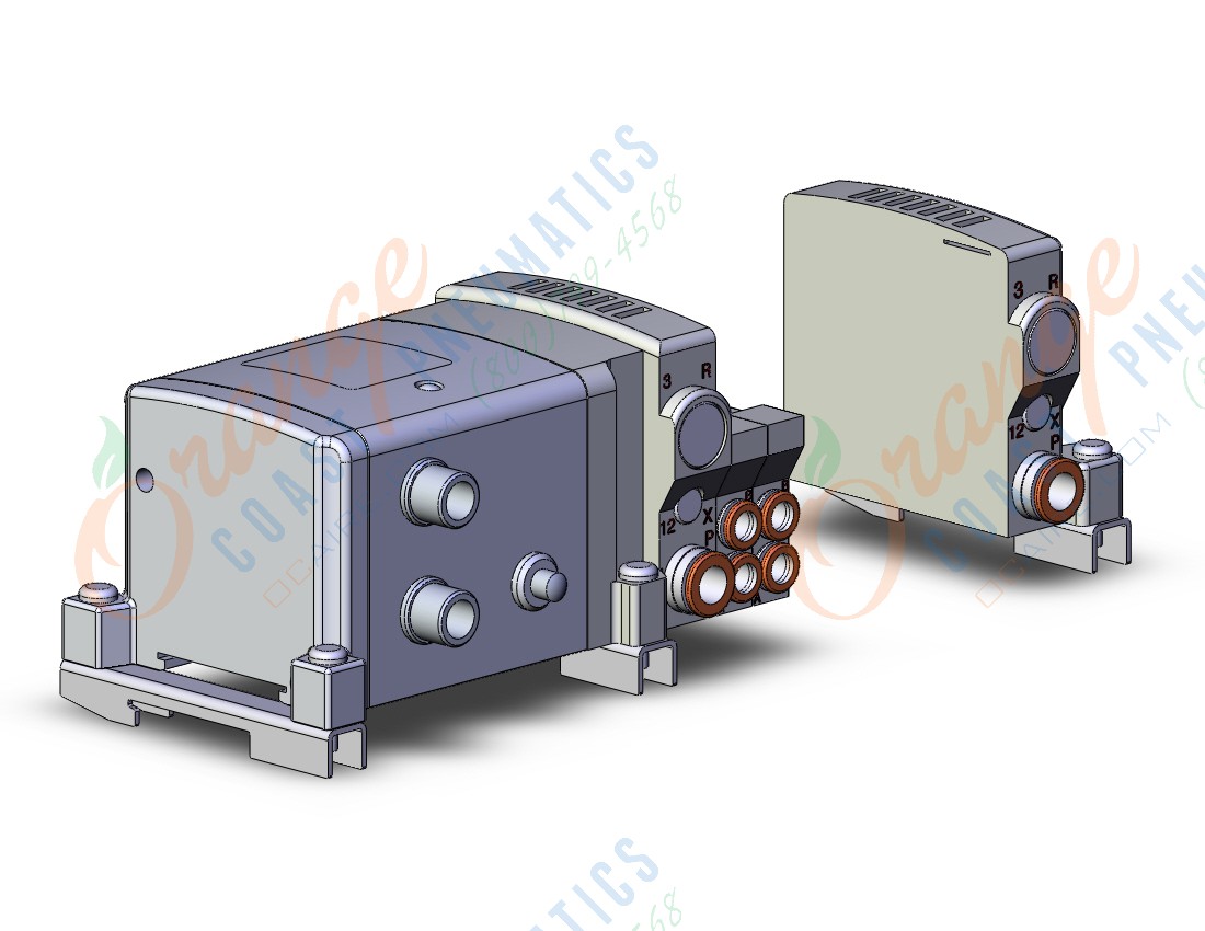 SMC VV5QC11-08N7SDZENN0-D0S mfld, ether net si unit, VV5QC11 MANIFOLD VQC 5-PORT