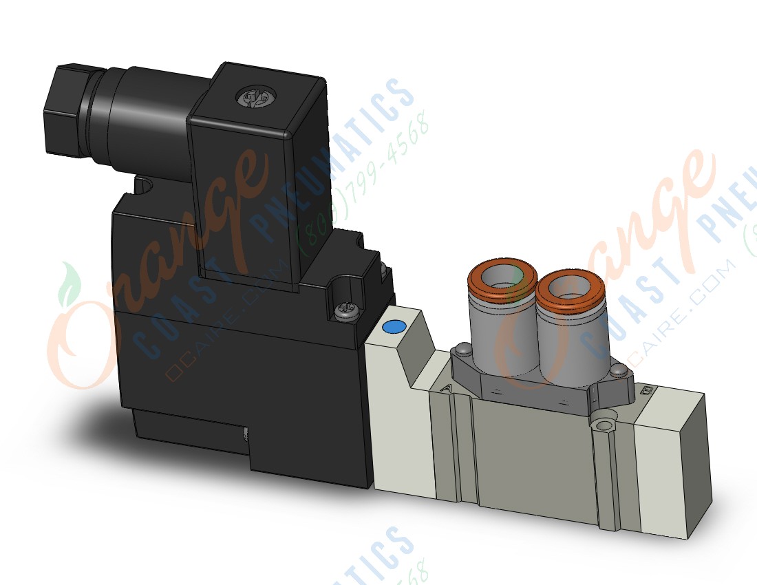 SMC SY3120-5DZ-C6 valve, sgl sol, body pt, SY3000 SOL/VALVE, RUBBER SEAL***