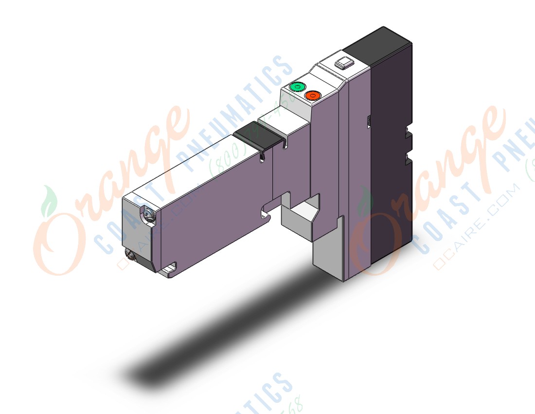 SMC VQC1301-5E1 valve, dbl sol, plug-in, VQC1000 SOL VALVE 5-PORT