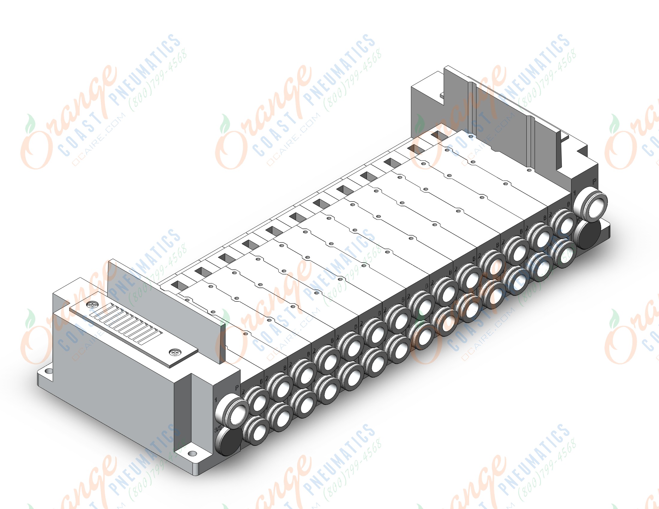 SMC SS5Y7-10S0-14BS-C10 manifold, NEW SY5000 MFLD