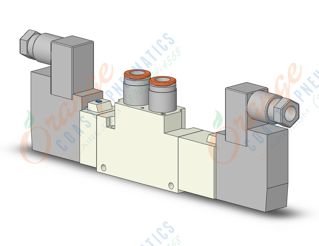 SMC VQZ3321-5YZ1-N9 valve, body ported, din (dc), VQZ3000 VALVE, SOL 4/5-PORT