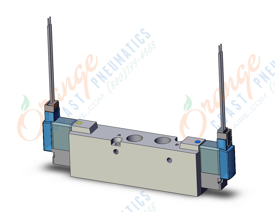 SMC SYJ7520-5MS-01 valve, dbl sol, body pt (dc), SYJ7000 SOLENOID VALVE 5/PORT