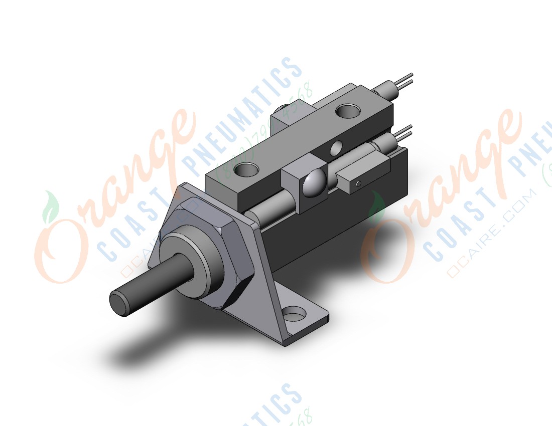 SMC NCDJPL10-050D-B-97Z cyl, pin, dbl act, sw capable, NCJP ROUND BODY CYLINDER