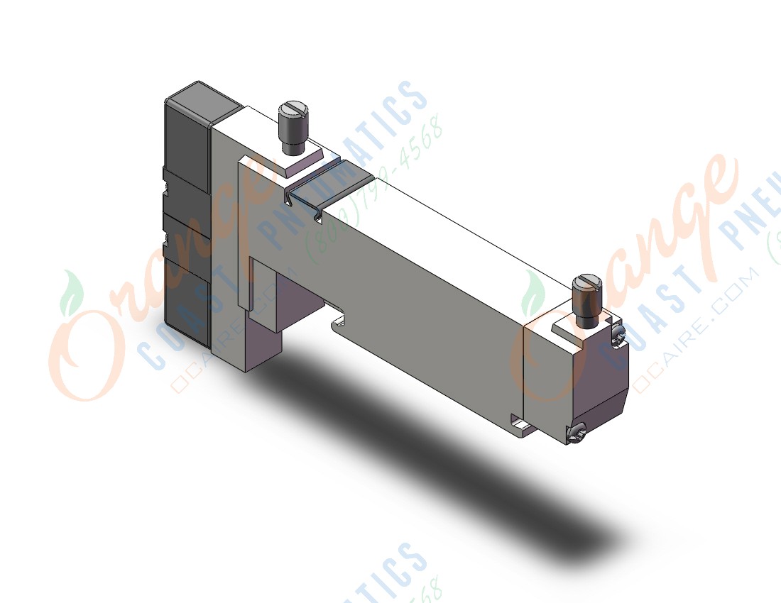 SMC VQ2300-5ECW1-Q valve, 3 position, plug-in, VQ2 SOL VALVE 4 WAY