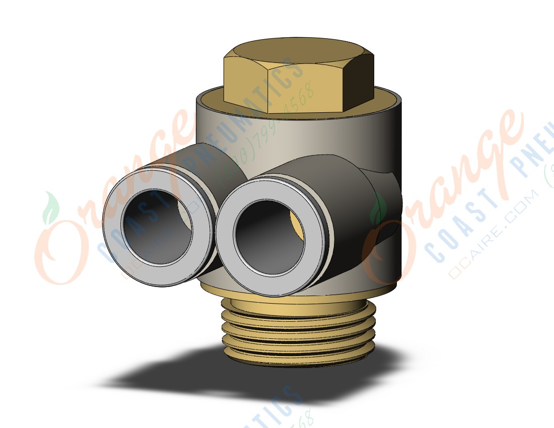 SMC KQ2Z08-03AP fitting, dbl br uni elbow, KQ2 FITTING (sold in packages of 10; price is per piece)