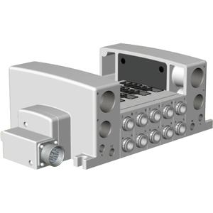 SMC VV5QC41-11C10MD3 mfld, plug-in, multi-connector, VV5QC41 MANIFOLD VQC 5-PORT