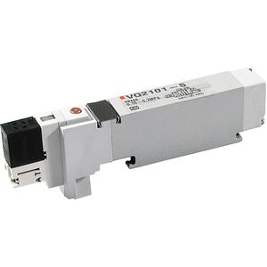 SMC VQ2101-1W1 valve, sgl sol, plug-in, ip65, VQ2 SOL VALVE 4 WAY