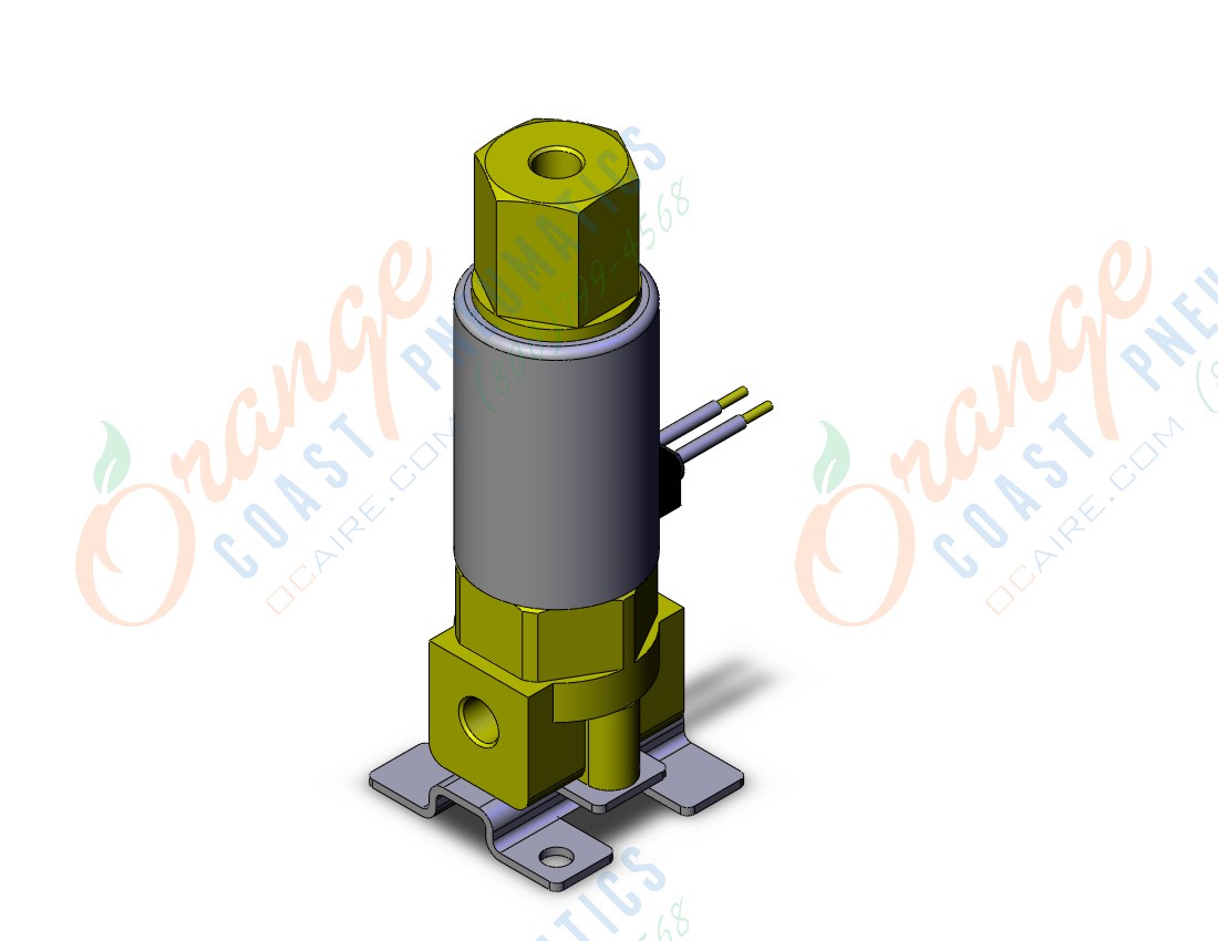 SMC VDW250-6G-1-M5-A-F valve, compact, sgl, brass, VDW VALVE 3-WAY BRASS