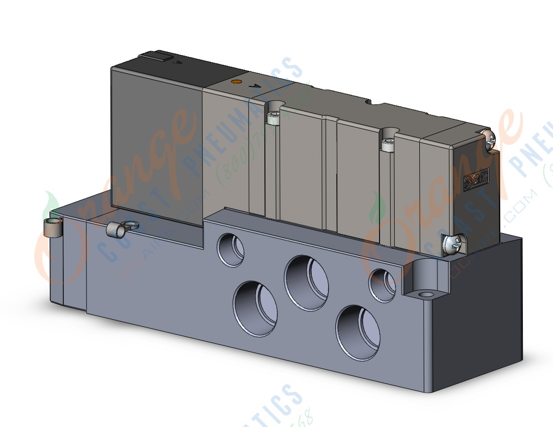 SMC VQC4301Y-51-03 valve, plug-in, rubber seal, VQC4000 SOLENOID VALVE, 5-PORT