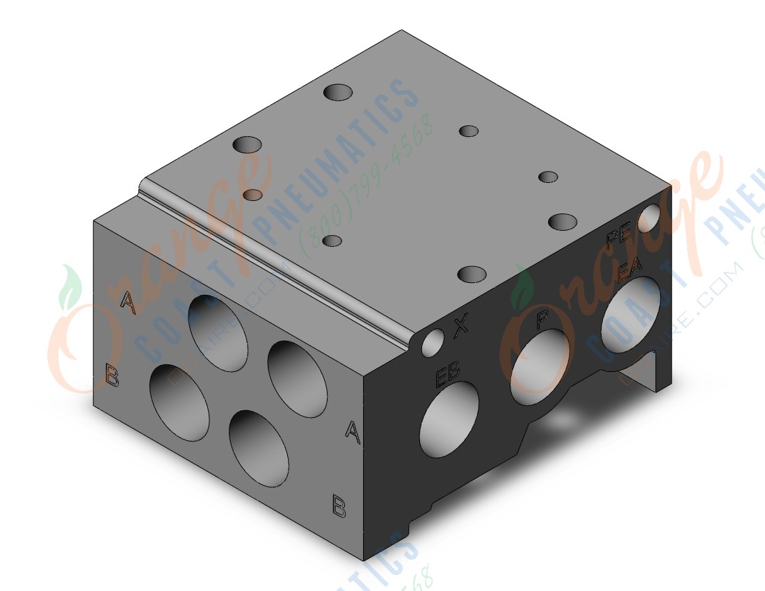 SMC SS5Y5-42-02-02F-Q mfld, base mt, sy5000 series, SS5Y5 MANIFOLD SY5000