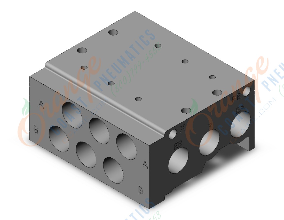 SMC SS5Y5-42-03-02F-Q mfld, base mt, sy5000 series, SS5Y5 MANIFOLD SY5000